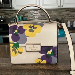 Kate Spade Cream Floral Satchel NEW!